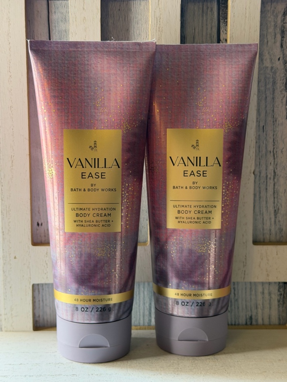 Bath & Body Works VANILLA EASE Lot X2 ULTIMATE HYDRATION BODY CREAM 8oz Set New